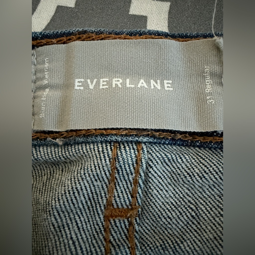 EVERLANE High Rise Medium Wash Ankle Length Skinny Denim Jeans Size 31 32x27 - Picture 7 of 7